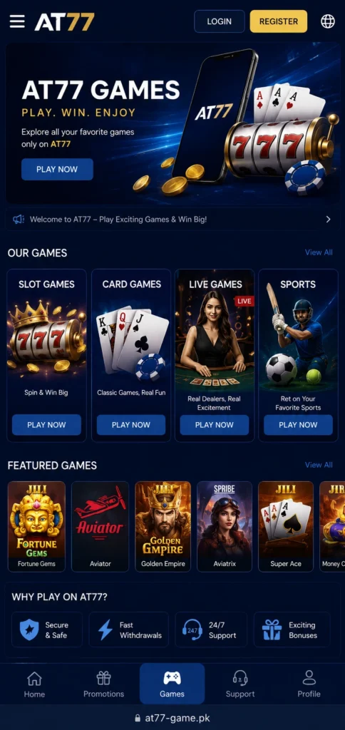 Game Features of At77 App