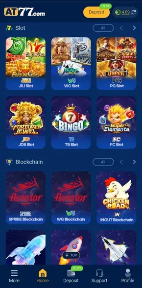 At77 slot games collection